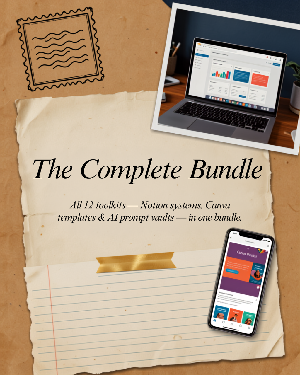 The Complete Bundle scrapbook style cover