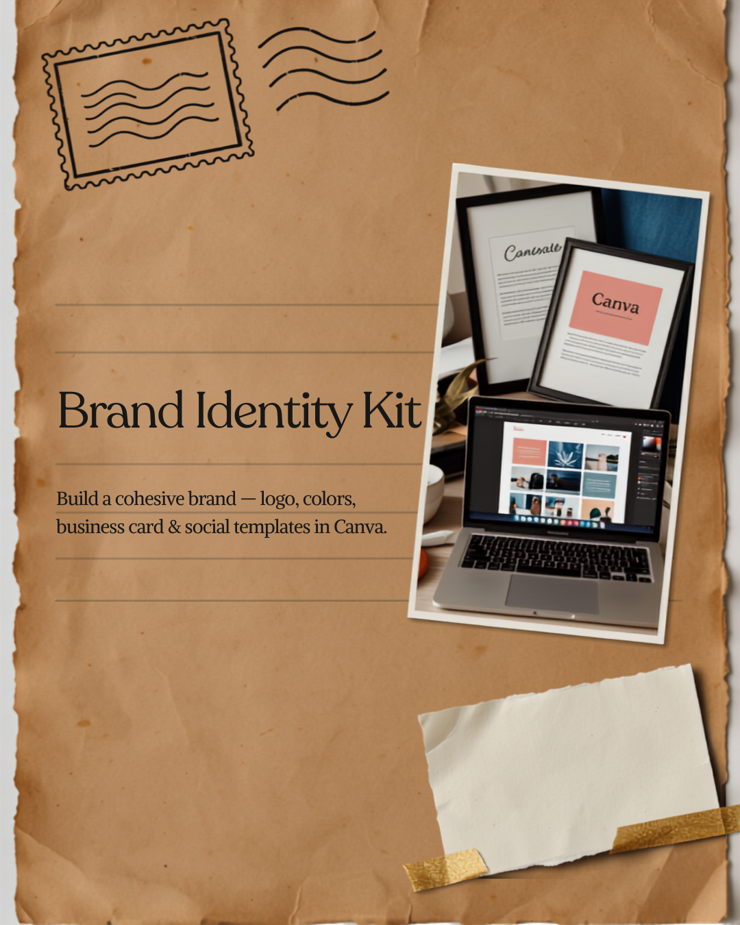 Brand Identity Kit scrapbook style cover